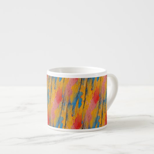 Kleurverf Splatter Espresso Kop (Voorkant rechts)