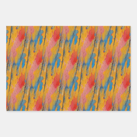 Kleurverf Splatter Inpakpapier Vel (Voorkant)