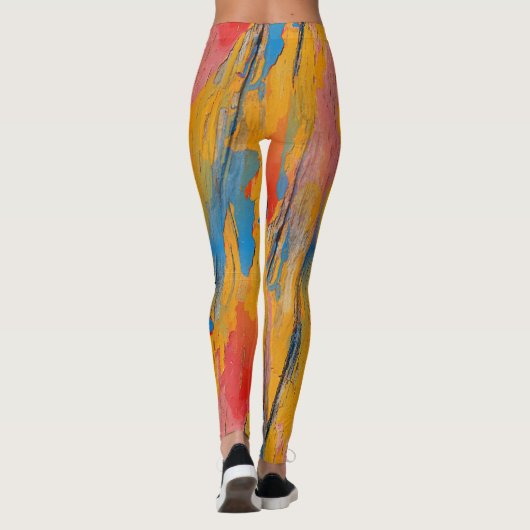 Kleurverf Splatter Leggings (Achterkant)