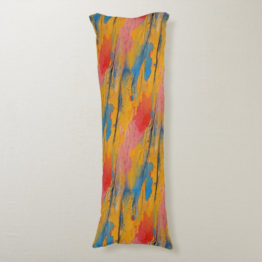 Kleurverf Splatter Lichaamskussen (Voorkant Verticaal)