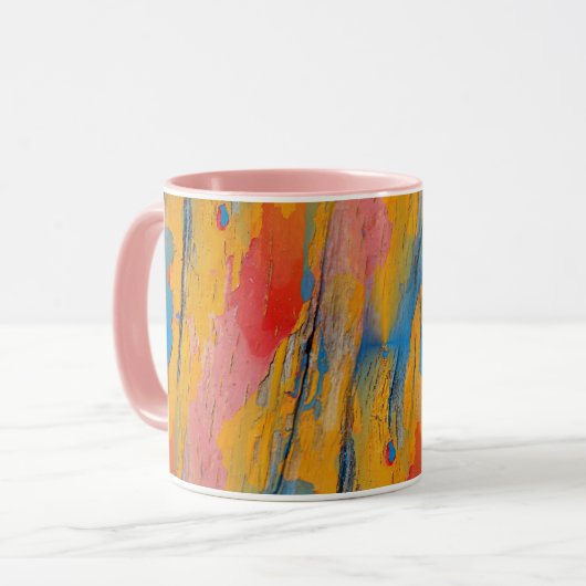 Kleurverf Splatter Mok (Voorkant links)