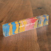 Kleurverf Splatter Naambordje (Zijkant)