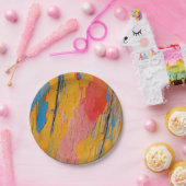 Kleurverf Splatter Papieren Bordje (Feest)