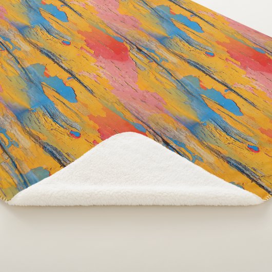 Kleurverf Splatter Sherpa Deken (3/4)