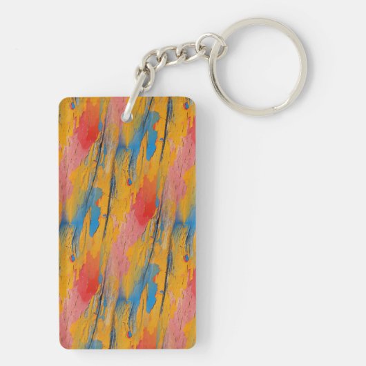 Kleurverf Splatter Sleutelhanger (achterkant)