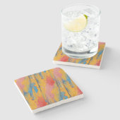 Kleurverf Splatter Stenen Onderzetter (Zijkant)