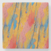 Kleurverf Splatter Stenen Onderzetter (Voorkant)