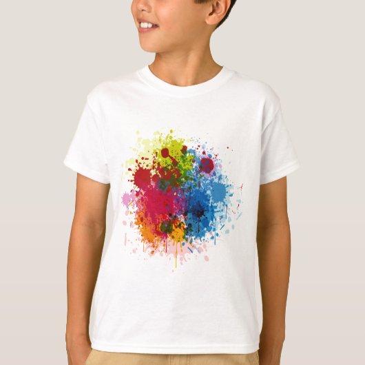 Kleurverf Splatter T-shirt (Voorkant)