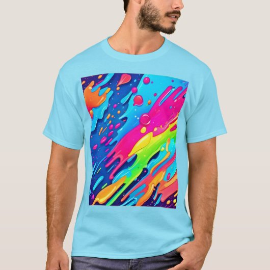 Kleurverf Splatter T-shirt (Voorkant)