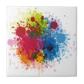 Kleurverf Splatter Tegeltje (Voorkant)