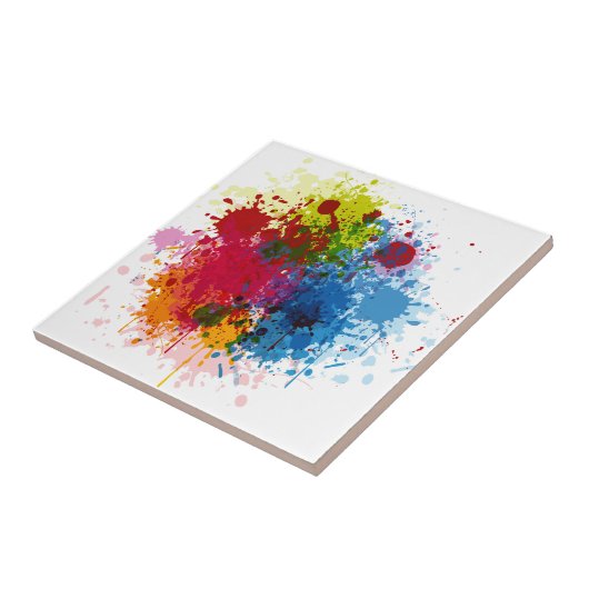 Kleurverf Splatter Tegeltje (Zijkant)