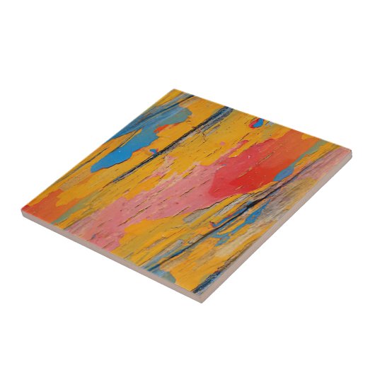 Kleurverf Splatter Tegeltje (Zijkant)