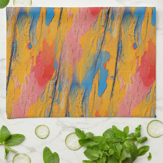 Kleurverf Splatter Theedoek (Gevouwen)