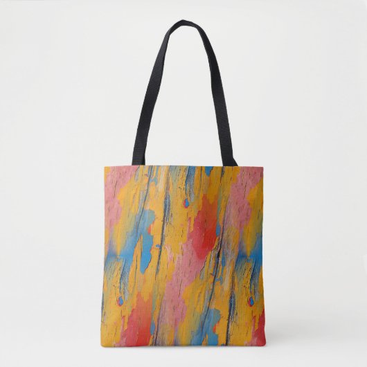Kleurverf Splatter Tote Bag (Voorkant)