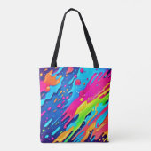 Kleurverf Splatter Tote Bag (Achterkant)