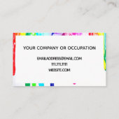 Kleurverf Splatter Visitekaartje (Achterkant)