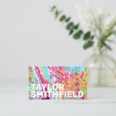 Kleurverf Splatter Visitekaartje (Staand voorkant)