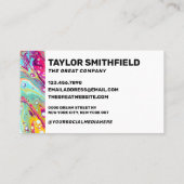 Kleurverf Splatter Visitekaartje (Achterkant)