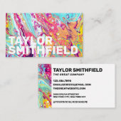 Kleurverf Splatter Visitekaartje (Voorkant / Achterkant)