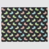 Kleurverkleurde pasta's op zwart gevlekt tissuepapier (Voorkant)