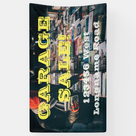 Kleurverkoop bewerken adresbanner spandoek (Verticaal)