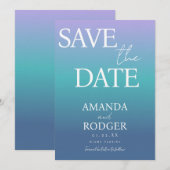 Kleurverloop Candy Kleuren Save the Date  Kaart (Voorkant / Achterkant)