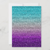 Kleurverloop Glitter Regenboog Sweet 16 Bedankkaart (Achterkant)