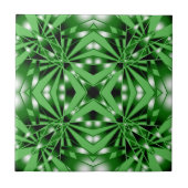 Kleurverloop in groen gevulde perspectieftekening tegeltje (Voorkant)