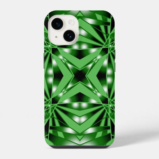 Kleurverloop in groene tinten gevuld met perspecti iPhone hoesje (Achterkant)