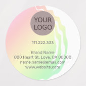 Kleurverloop Ombre Business Logo Aangepast merk Labels (Design 2)