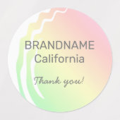 Kleurverloop Ombre Business Logo Aangepast merk Labels (Design 1)