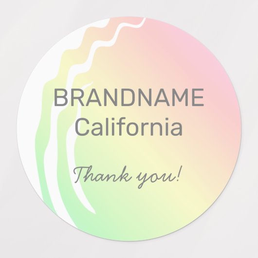 Kleurverloop Ombre Business Logo Aangepast merk Labels (Design 1)