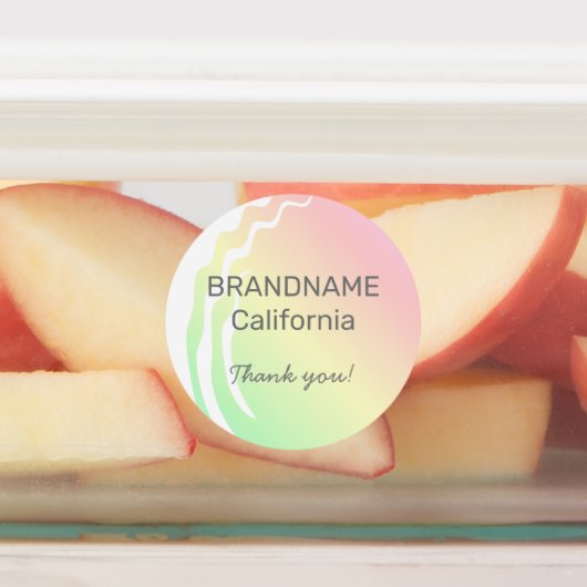 Kleurverloop Ombre Business Logo Aangepast merk Labels (Aangebracht)