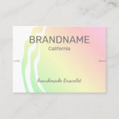 Kleurverloop Ombre Rainbow Bracelet, roze Visitekaartje (Voorkant)