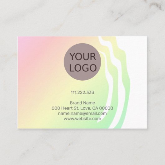 Kleurverloop Ombre Rainbow Bracelet, roze Visitekaartje (Achterkant)