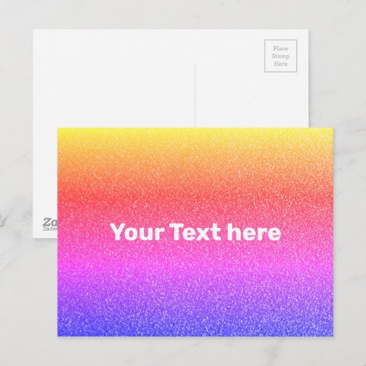 Kleurverloop Ombré Textuur Textured Regenboog Briefkaart (Voorkant / Achterkant)