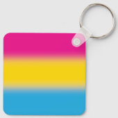 Kleurverloop Panseksuele Pride Vlag – Kleurrijke P Sleutelhanger (Achterkant)