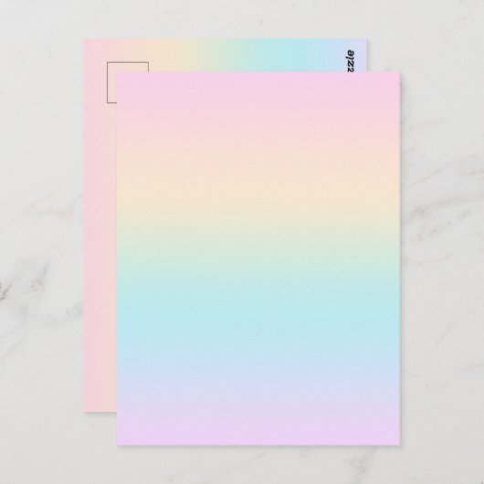 Kleurverloop pastel briefkaart (Voorkant / Achterkant)
