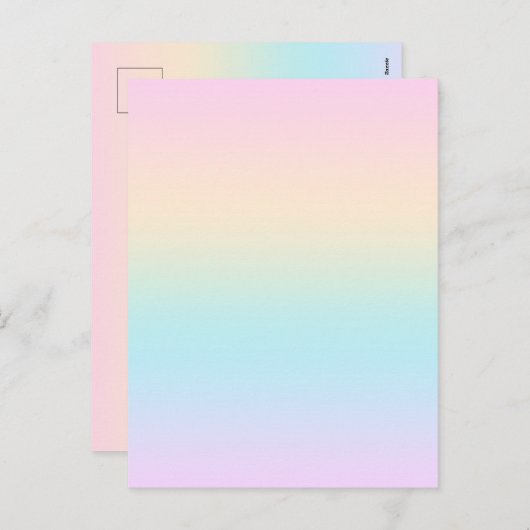 Kleurverloop pastel feestdagenkaart (Voorkant / Achterkant)