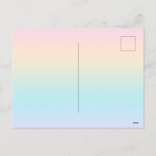 Kleurverloop pastel feestdagenkaart (Achterkant)