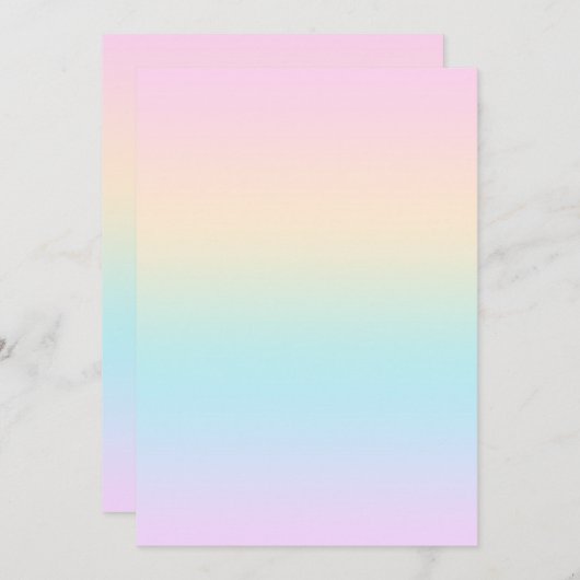 Kleurverloop pastel kaart (Voorkant / Achterkant)