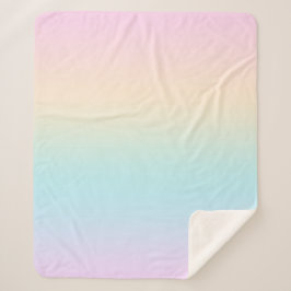 Kleurverloop pastel sherpa deken