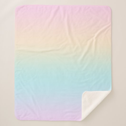 Kleurverloop pastel sherpa deken (Voorkant)