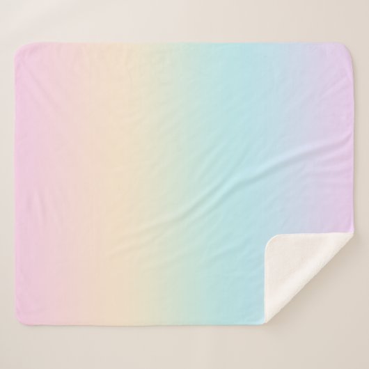 Kleurverloop pastel sherpa deken (Voorkant (horizontaal))