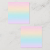 Kleurverloop pastel vierkante visitekaartje (Voorkant / Achterkant)