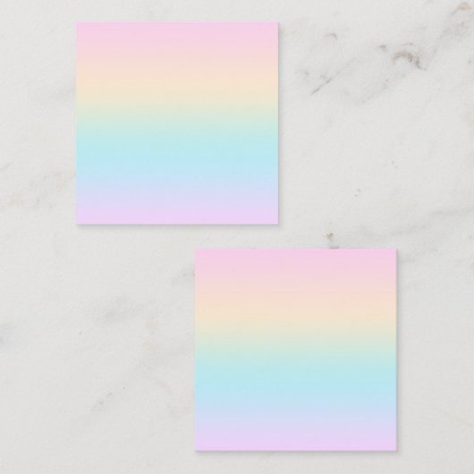 Kleurverloop pastel vierkante visitekaartje (Voorkant / Achterkant)