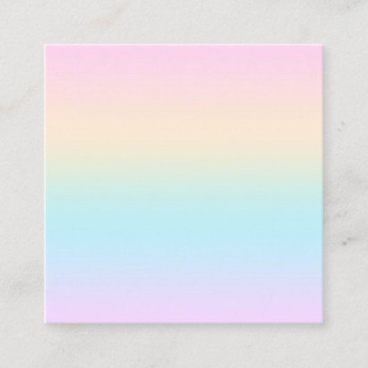 Kleurverloop pastel vierkante visitekaartje (Voorkant)