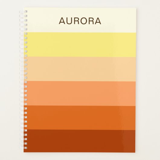 Kleurverloop Terug naar school - Aangepaste naam Planner (Voorkant)