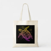 Kleurverloop Zee Schildpad Tekening, Zee Schildpad Tote Bag (Achterkant)