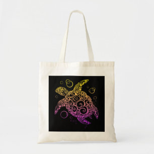 Kleurverloop Zee Schildpad Tekening, Zee Schildpad Tote Bag